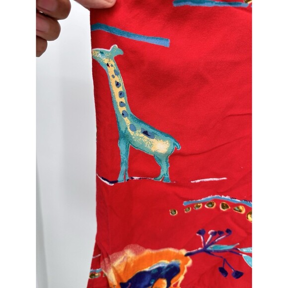 VTG 80s POOL tropical  BRIGHT RED BUTTON ALOHA NOVELTY SHIRT RAYON  Size 1X Pic6 - Picture 3 of 11